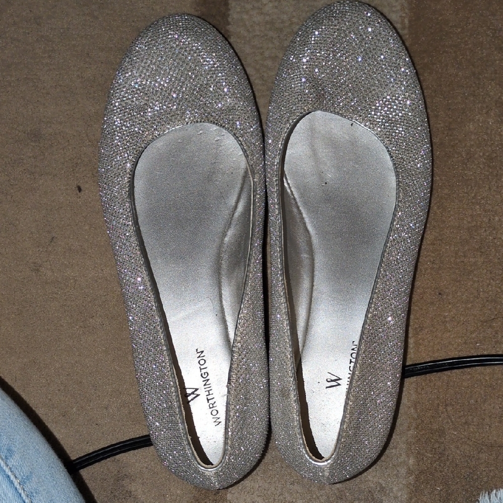 Worthington Sparkling Silver Women's Loafers